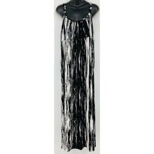 Apostrophe Maxi Dress Size Large Black White Women